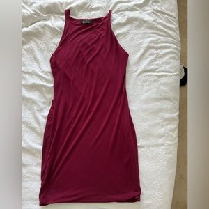 High neck mini dress
